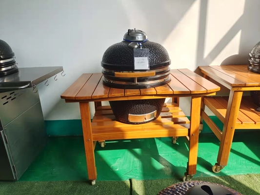 Keramik Anggur Arang Kamado Grill Smoker Stainless Steel Aksesoris
