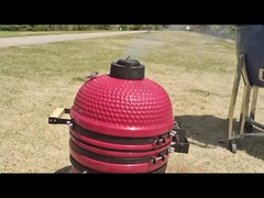 Arang 22 Inci Permukaan Langit Berbintang Keramik Kamado Grills BBQ Bamboo Handlle