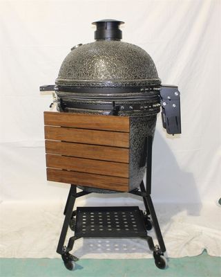 Hitam 54.6cm 21,5 Inch Keramik Arang BBQ Cast Iron Grate