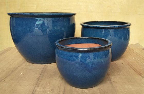 35cmx25cm Hijau Keramik Pot Tanaman Luar Ruangan Dekorasi Taman