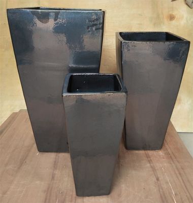 GW7505 24cmx24cmx52cm Pot Keramik Taman Luar Ruangan
