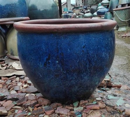 Keramik 32cmx27cm Pot Tanaman Luar Pedesaan Hijau