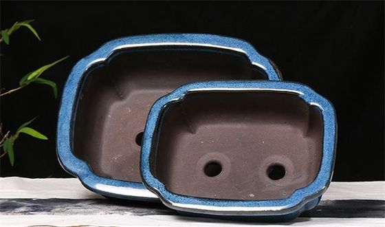 Bonsai Mengkilap Manual 24cmx19cmx8cm Pot Keramik Dalam Ruangan