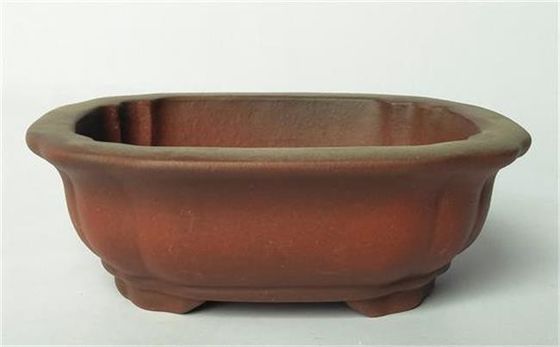 Pot Dalam Ruangan Keramik Tanah Liat Mini Ungu, Pot Bonsai Keramik Persegi