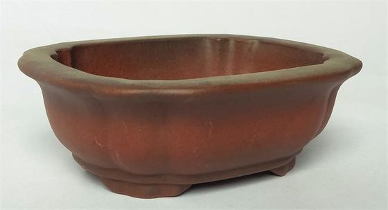 Pot Dalam Ruangan Keramik Tanah Liat Mini Ungu, Pot Bonsai Keramik Persegi