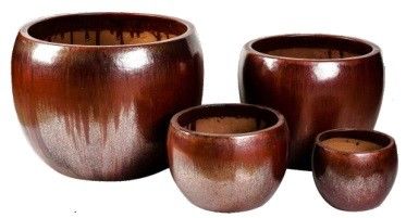 Pot Keramik Luar Ruangan Hijau 58cmx41cm Untuk Tanaman